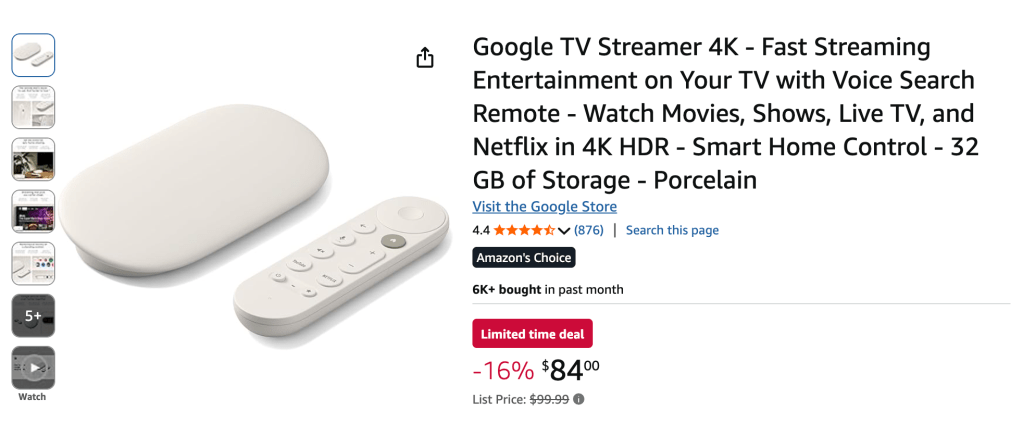 google tv streamer sale